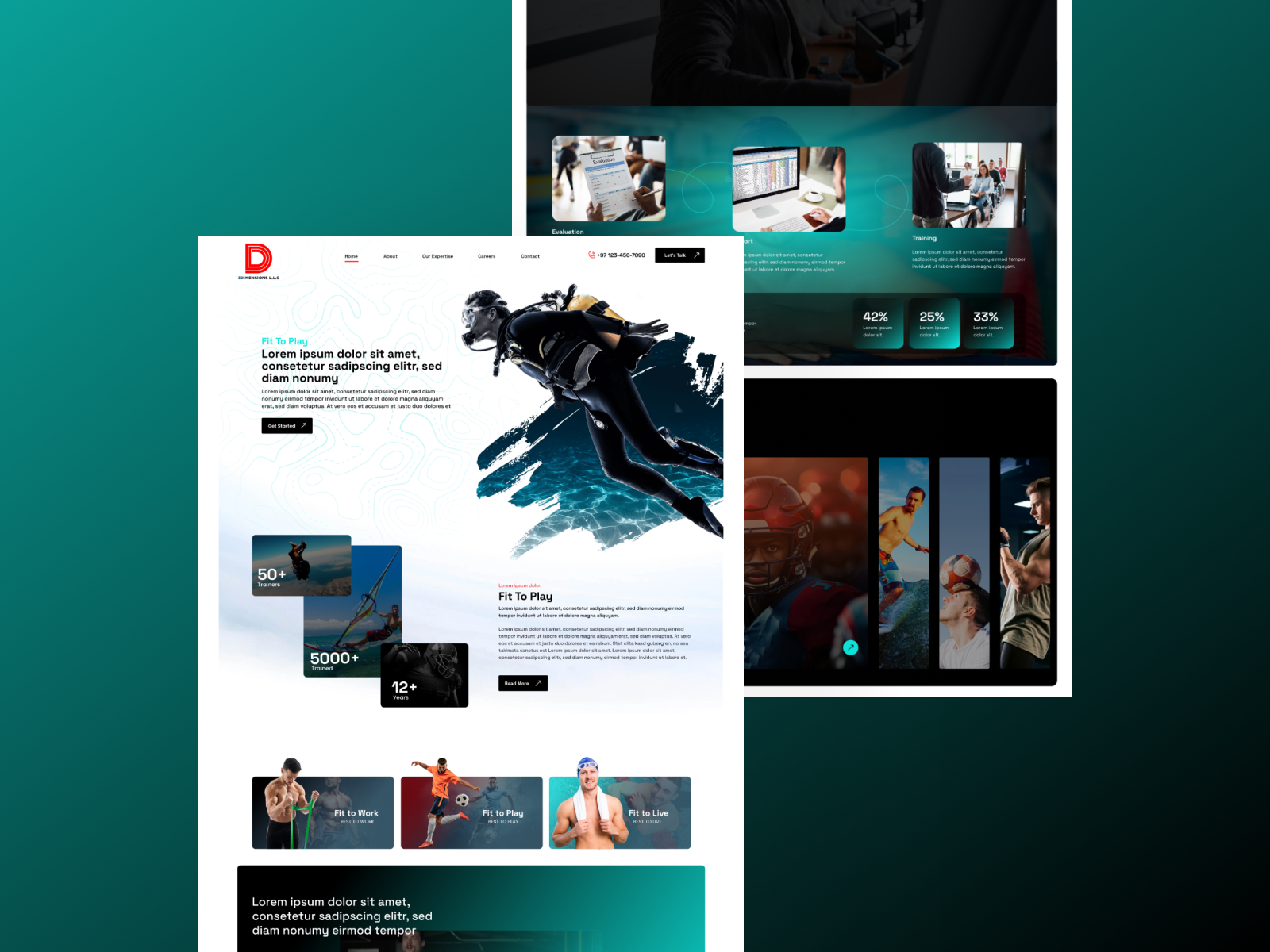 Fit To Play — Fitness & Wellness Website UI project preview